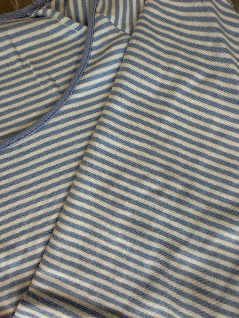 LAKE Long Sleeve Blue & White Stripe Pajama Set. Medium - Picture 3 of 4